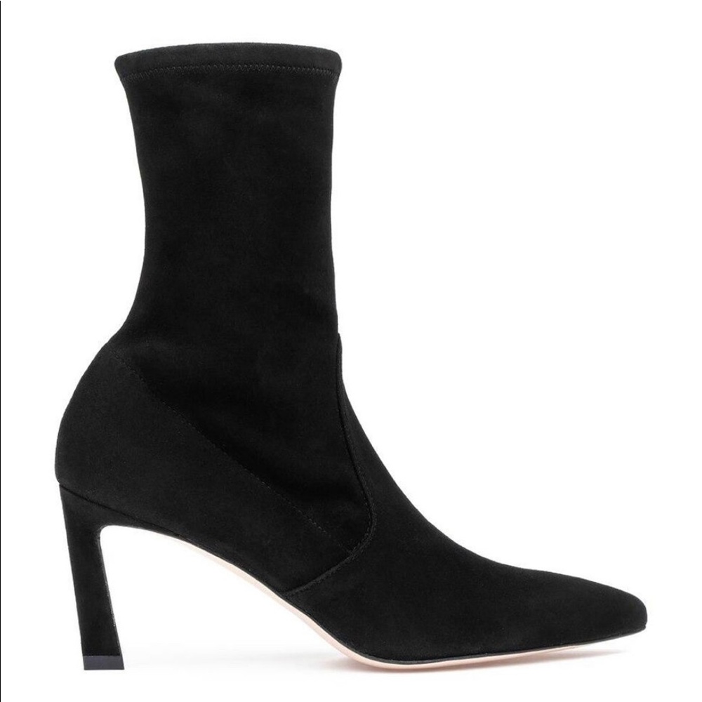 Stuart Weitzman Rapture Suede Sock Booties 9.5